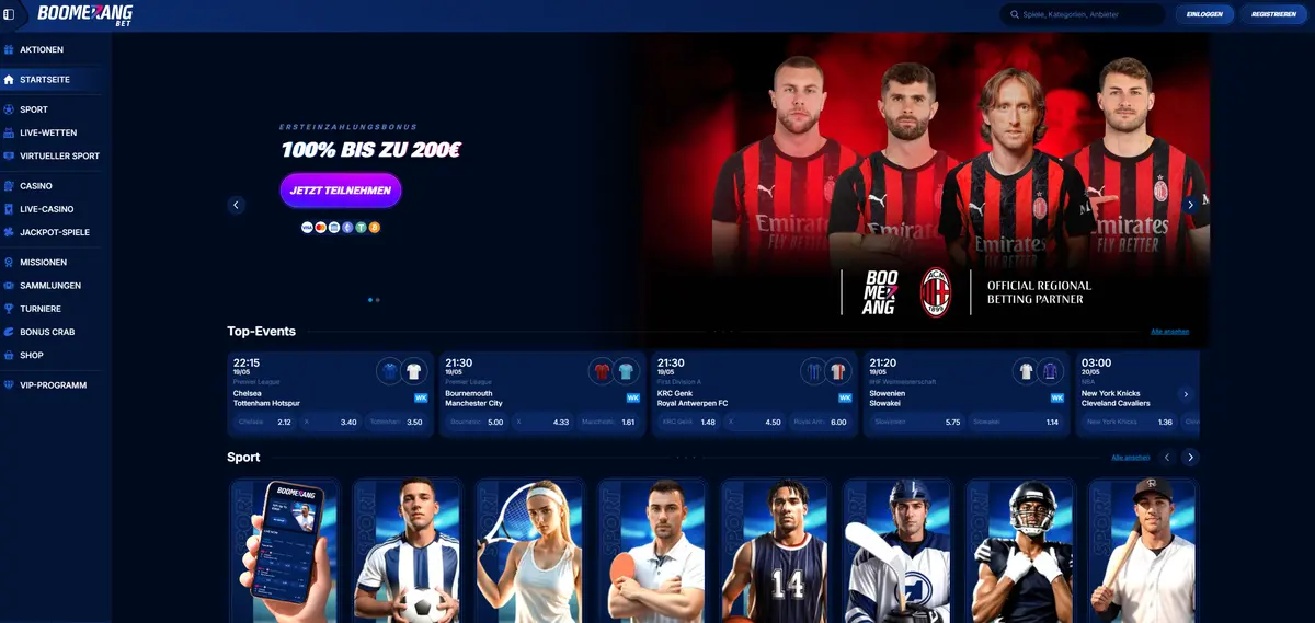 Boomerang Bet Casino ohne Limit