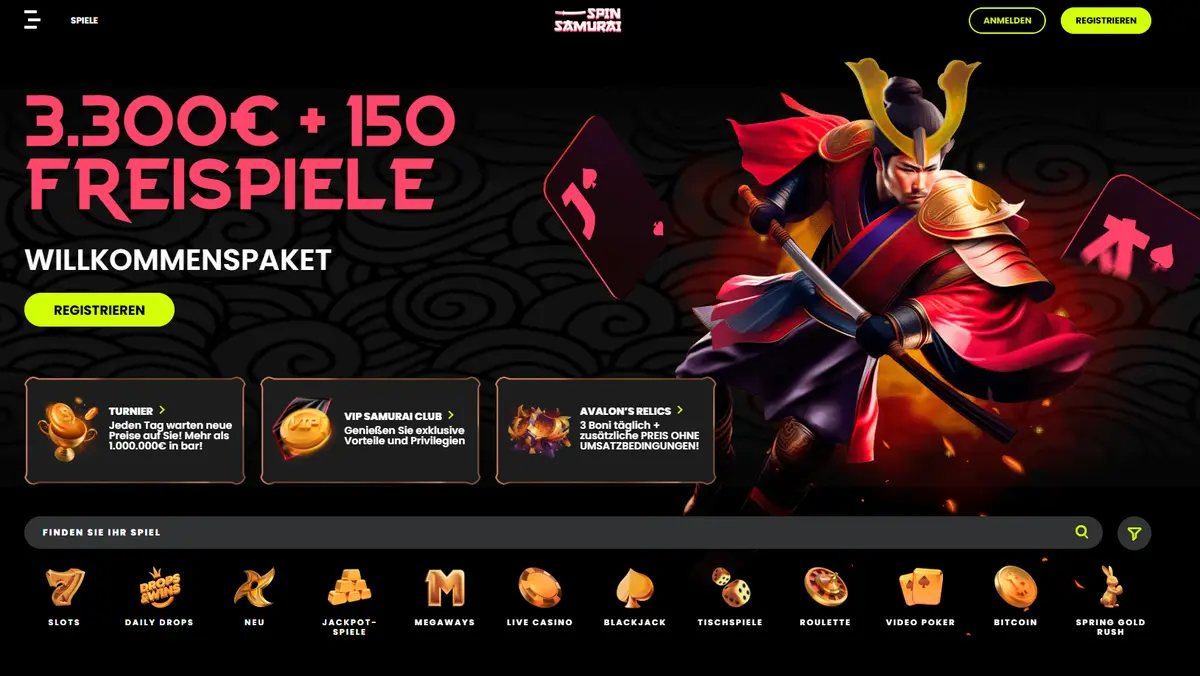 Spin Samurai Casino ohne Limit
